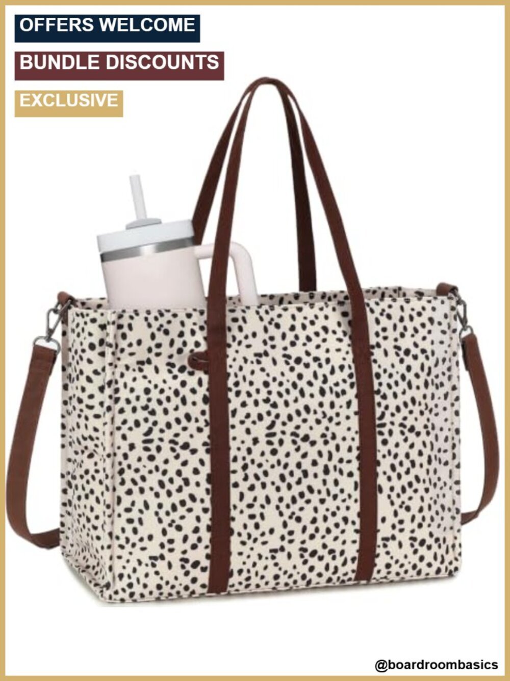 Canvas Laptop Tote Bag with Padded Compartment for Work